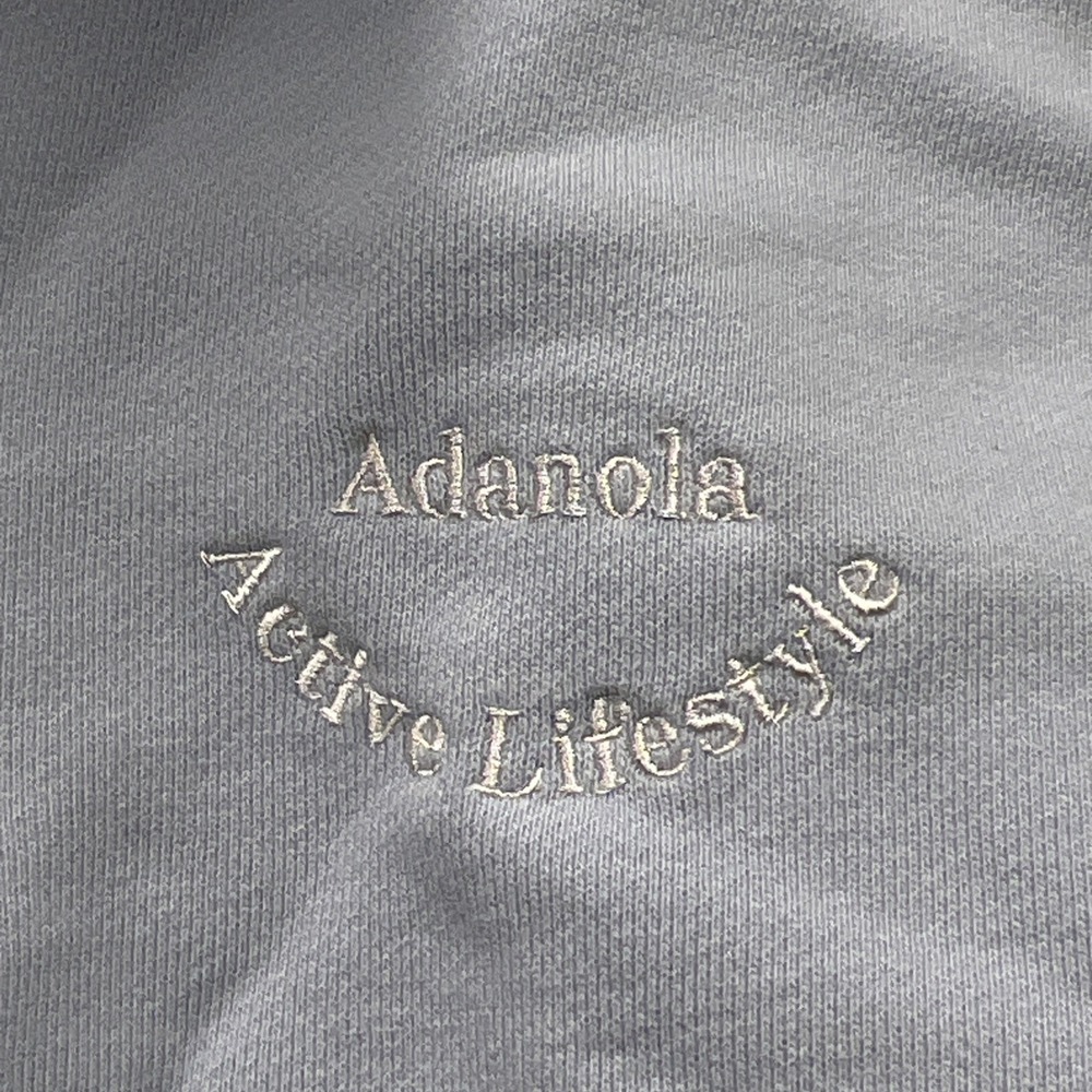Adanola Quarter Zip Pullover Small Light Blue Oversized Sweatshirt - Picture 4 of 6